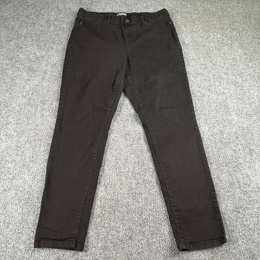 Juicy Couture Jeans Women's 16 Black Tapered Y2K Stretch Minimalist Goth Casual